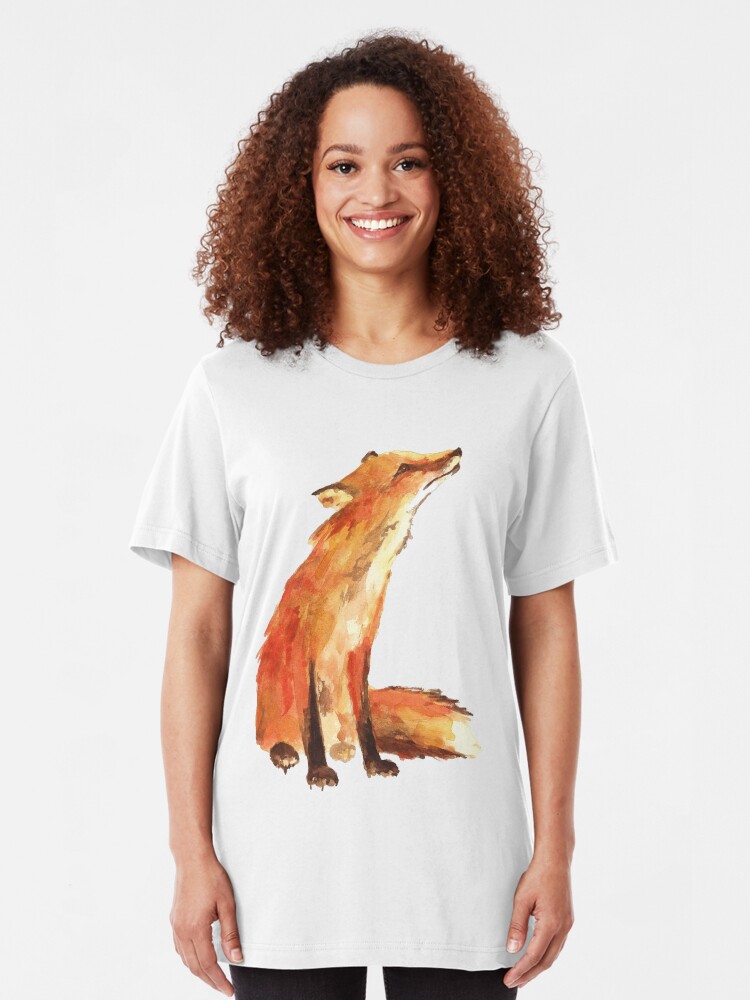 fox t shirt white