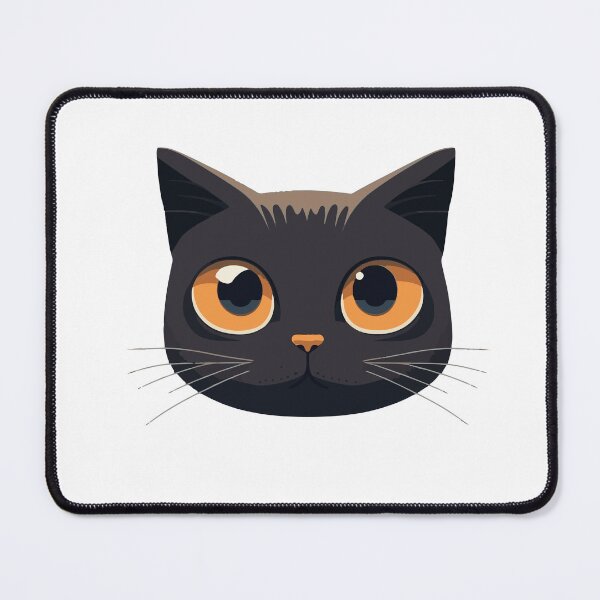 Item preview, Cute flat cat face designed and sold by Guili arts ⭐⭐✅.