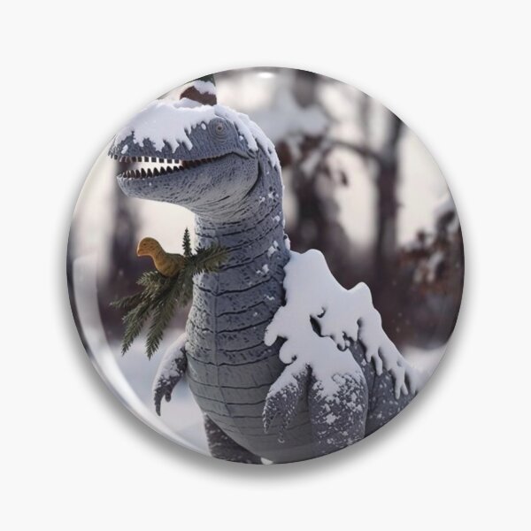 Item preview, Majestic Dinosaur in Snowy Wilderness: Realistic AI Art Print for Nature and Dino Lovers | Mesmerizing Prehistoric Scene | Unique Home and Office Decor | Gallery-Quality Fine Art Print designed and sold by SkyBudgets.