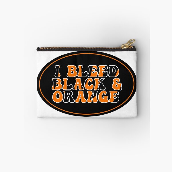 Item preview, I Bleed Black & Orange Oval designed and sold by haldoodles18.