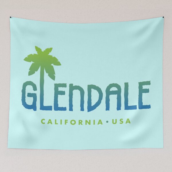 Item preview, Glendale California Typographic Palm Tree Design designed and sold by Futurebeachbum.