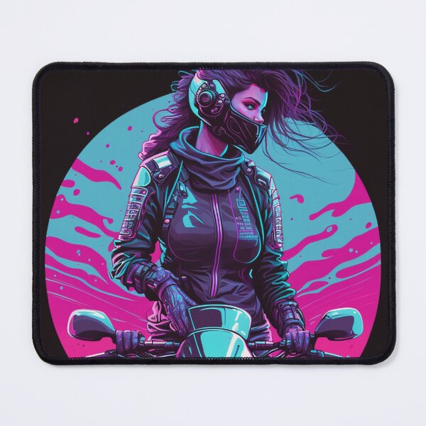 Item preview, 80s Synthwave Biker Girl designed and sold by RESToRAPTOR.