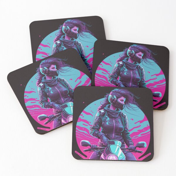 Item preview, 80s Synthwave Biker Girl designed and sold by RESToRAPTOR.