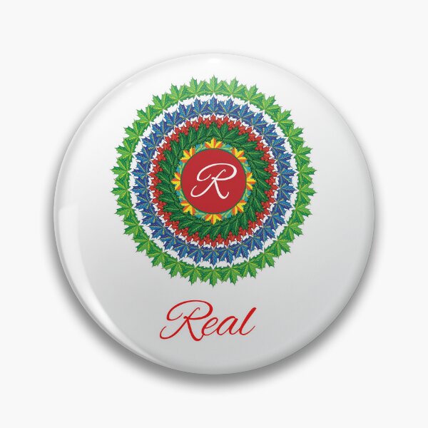 Artikelvorschau, Alphabet R with attribute real leaf art Mandala circle design entworfen und verkauft von MubaraksArt.