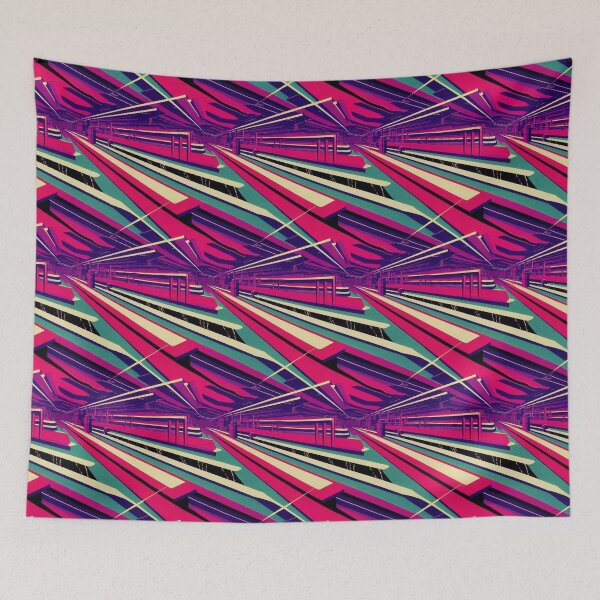 Item preview, Vaporwave LED Light Tech - 3D Pattern designed and sold by Fine Prints.