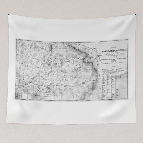Item preview, Northern Idaho Mine Map c. 1890 designed and sold by Daniel Hagerman.