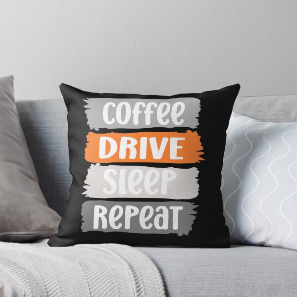 Item preview, Coffee, DRIVE, sleep, repeat slogan (grey) designed and sold by LaylaEvans1.