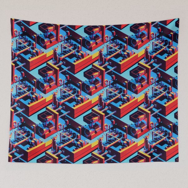 Item preview, LED Light Mechanical Tech - 3D Pattern designed and sold by Fine Prints.
