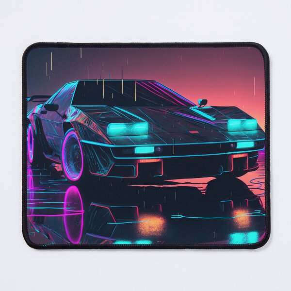 Item preview, Retro Synthwave Neon Car - Cyberpunk Style designed and sold by AdamesArtStudio.
