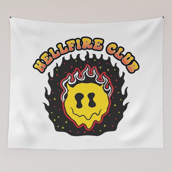 Item preview, Retro Hellfire Club Smiley Face designed and sold by bolimj.