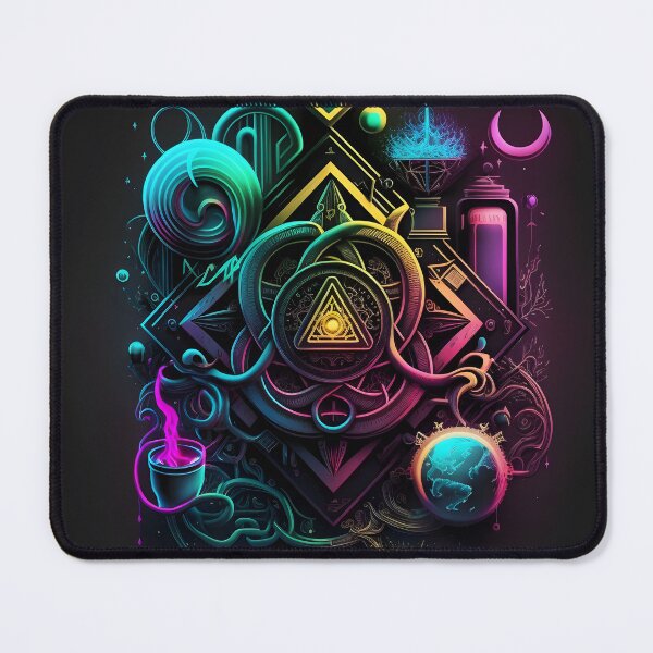 Item preview, Psychedelic Rainbow Magic Alchemy Symbols designed and sold by Iosis-Art.