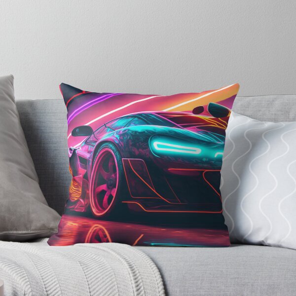 Item preview, Neon Tokyo Supercar - Synthwave Retro Cyberpunk Retro Style designed and sold by AdamesArtStudio.