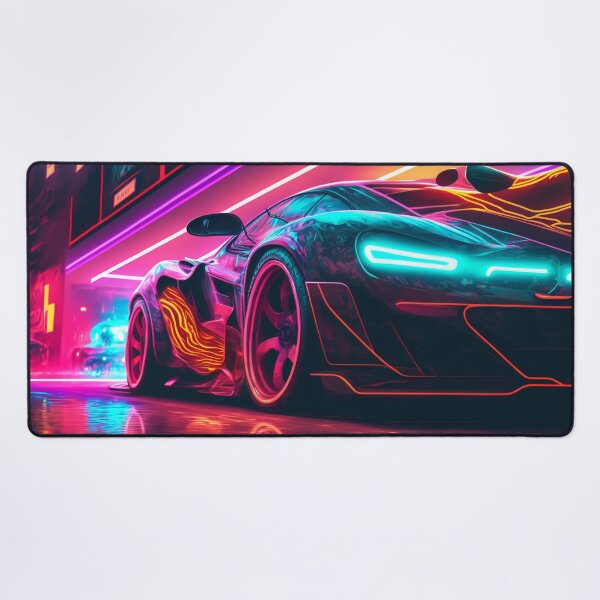 Item preview, Neon Tokyo Supercar - Synthwave Retro Cyberpunk Retro Style designed and sold by AdamesArtStudio.
