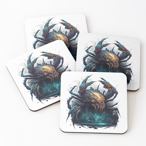 Item preview, Cyberpunk Cancer Sticker/Magnet for Astrology Lovers designed and sold by ColorStudioArt.