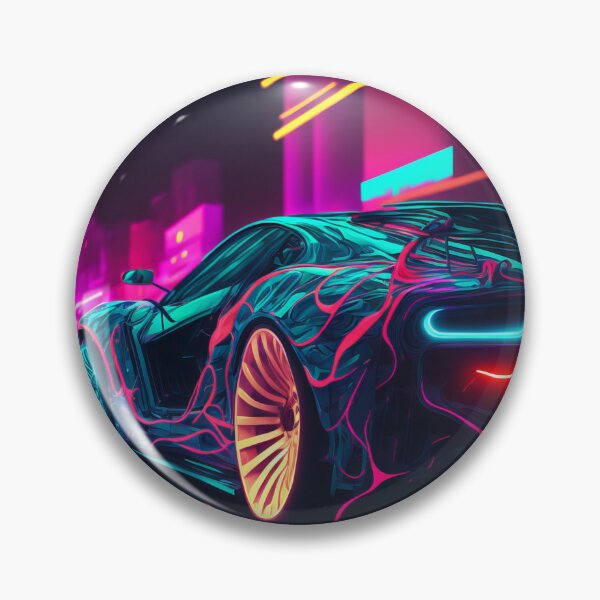 Item preview, Neon Tokyo Supercar #2 - Synthwave Retro Cyberpunk Retro Style designed and sold by AdamesArtStudio.