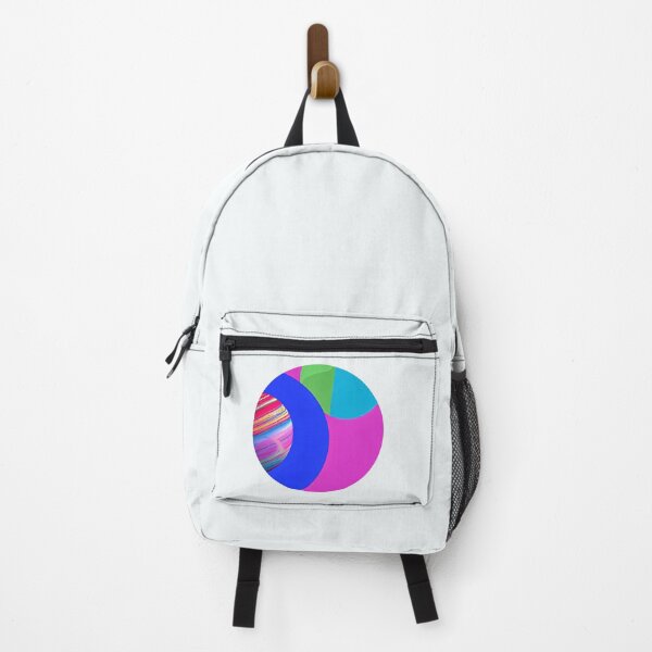 Item preview, Illustration of two planets on pink and blue backgrounds, round format designed and sold by Flairh-Art.