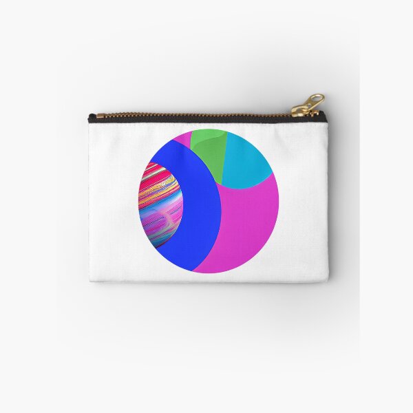 Item preview, Illustration of two planets on pink and blue backgrounds, round format designed and sold by Flairh-Art.