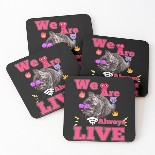 Item preview, We are always live funn livestream cat designed and sold by JIMMYKIVUTI.