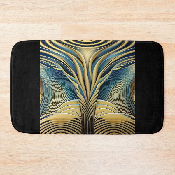 Item preview, Pouring Out the Gold - Teal and Gold Flow designed and sold by ArtistsQuest.