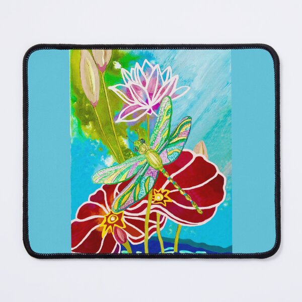 Item preview, Dragonfly Over Lotus Pond designed and sold by Deborah League.