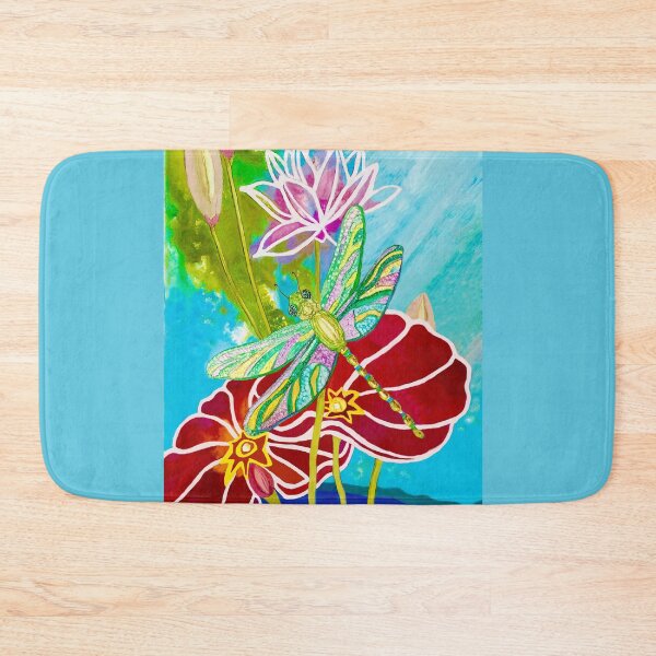 Item preview, Dragonfly Over Lotus Pond designed and sold by Deborah  League.