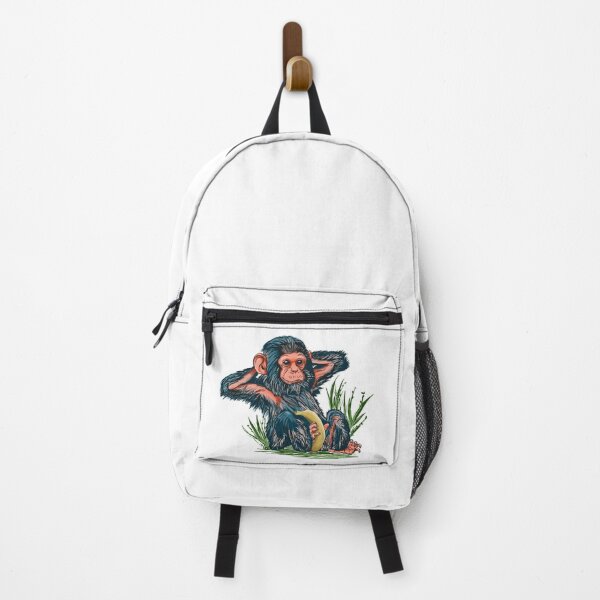 Item preview, Baby monkey in the grass with banana designed and sold by RockSteadyReady.