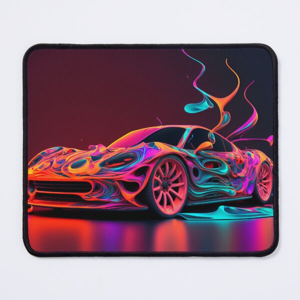 Item preview, Neon Colours Abstract Supercar - Retro Synthwave Style designed and sold by AdamesArtStudio.