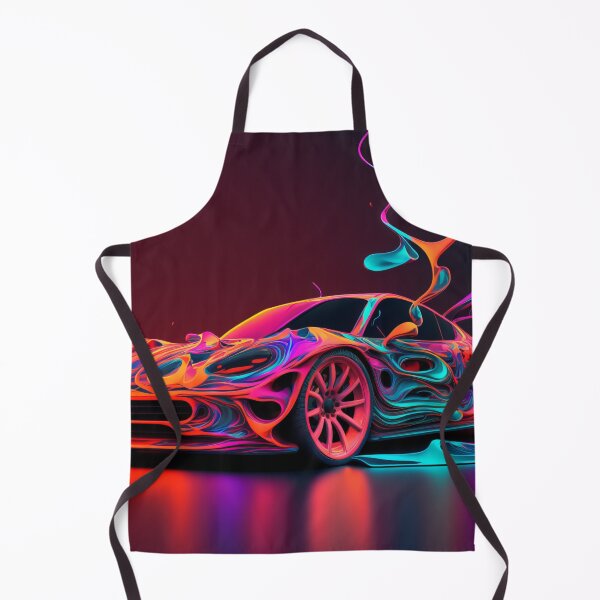 Item preview, Neon Colours Abstract Supercar - Retro Synthwave Style designed and sold by AdamesArtStudio.