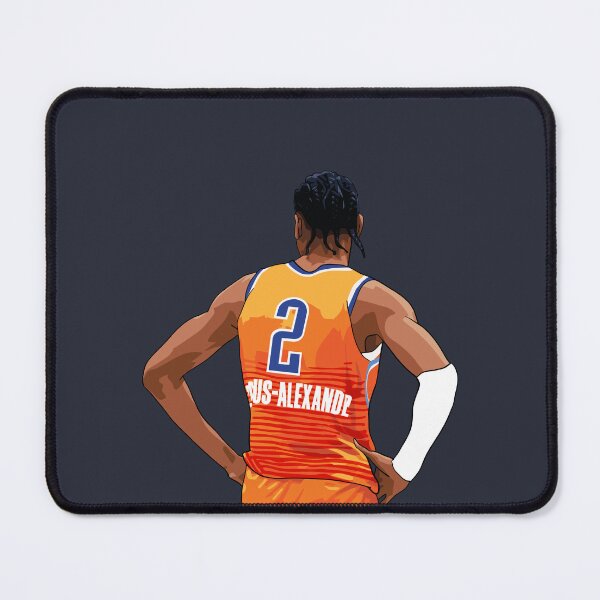 Item preview, Shai Gilgeous Alexander Oklahoma City Vector Back medium print Qiangy designed and sold by EerieHarakiri.