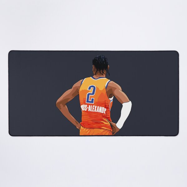Item preview, Shai Gilgeous Alexander Oklahoma City Vector Back medium print Qiangy designed and sold by EerieHarakiri.