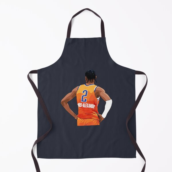 Item preview, Shai Gilgeous Alexander Oklahoma City Vector Back medium print Qiangy designed and sold by EerieHarakiri.