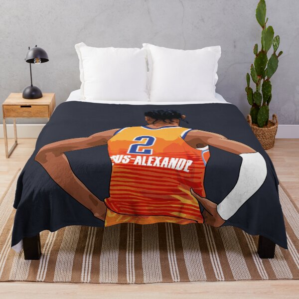 Item preview, Shai Gilgeous Alexander Oklahoma City Vector Back medium print Qiangy designed and sold by EerieHarakiri.