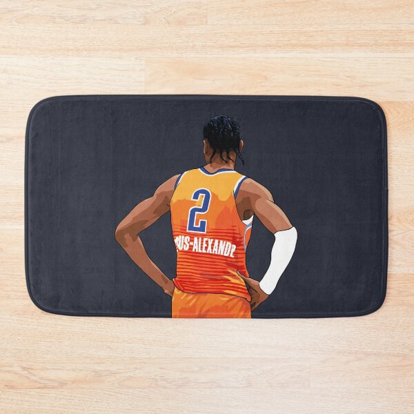 Item preview, Shai Gilgeous Alexander Oklahoma City Vector Back medium print Qiangy designed and sold by EerieHarakiri.
