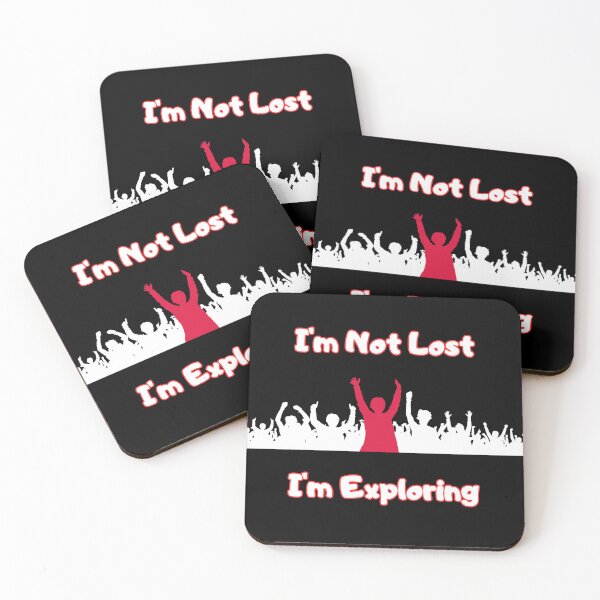 Item preview, I'm Not Lost I'm Exploring Red And White designed and sold by AgnesMBrae.