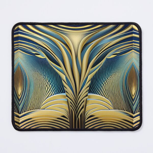 Item preview, Pouring Out the Gold - Teal and Gold Flow designed and sold by ArtistsQuest.