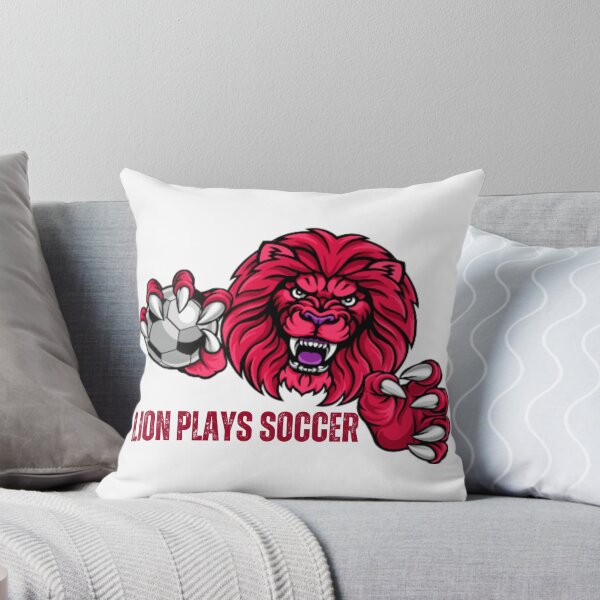 Item preview, Red Lion Playing Soccer, soccer lovers, lion lovers designed and sold by D-lion.