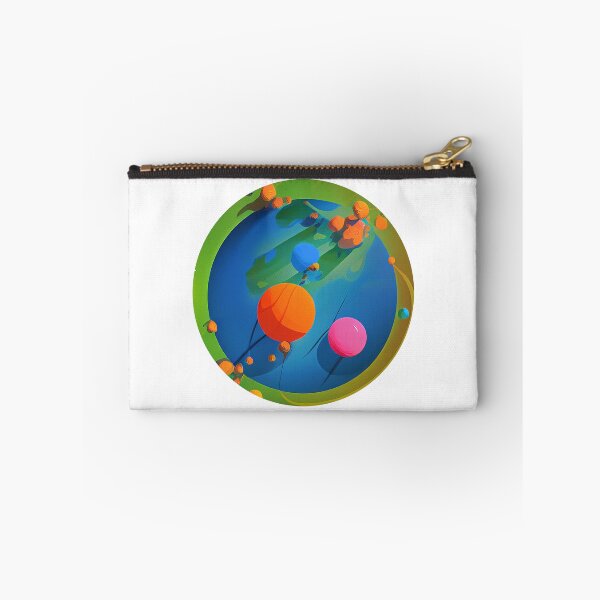 Item preview, Illustration of the several planets on a green background, round format designed and sold by Flairh-Art.