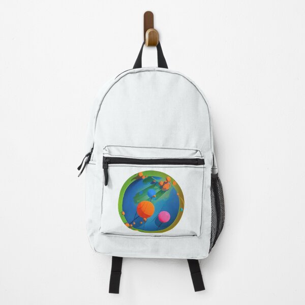 Item preview, Illustration of the several planets on a green background, round format designed and sold by Flairh-Art.