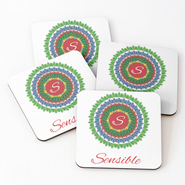 Artikelvorschau, Alphabet S with attribute sensible leaf art Mandala circle design entworfen und verkauft von MubaraksArt.