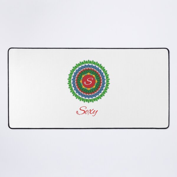 Artikelvorschau, Alphabet S with attribute sexy leaf art Mandala circle design entworfen und verkauft von MubaraksArt.