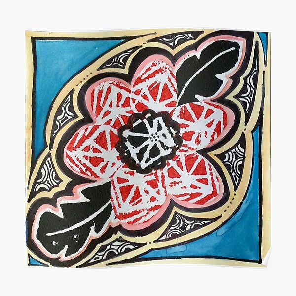 Floral Construct by Donna Lerner Poster