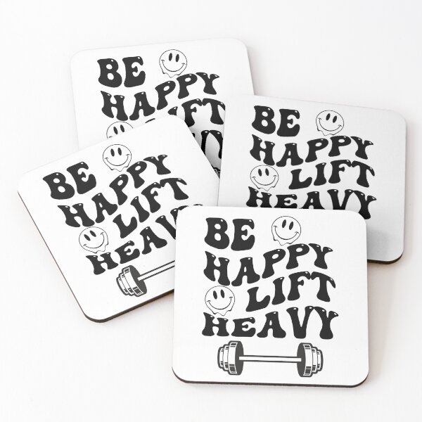 Item preview, Be Happy Lift Heavy Hoodie, inspirational quote designed and sold by teeteeworld.