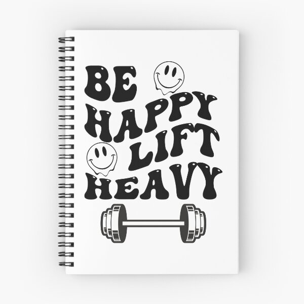 Item preview, Be Happy Lift Heavy Hoodie, inspirational quote designed and sold by teeteeworld.
