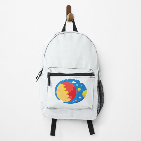 Item preview, Illustration of several red and yellow planets in a cloudy sky, round format designed and sold by Flairh-Art.