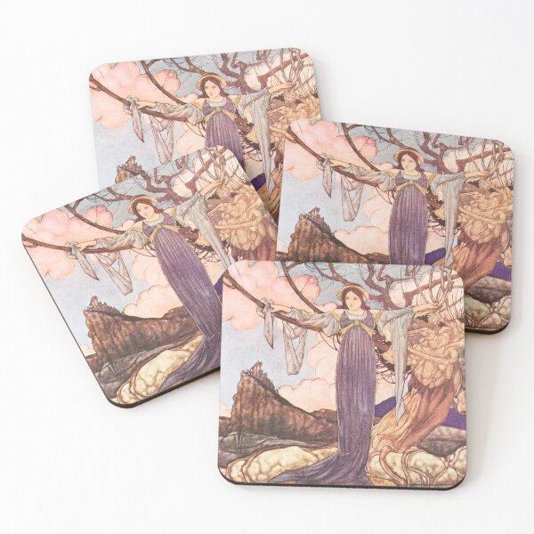 Item preview, Vintage Illustration Charles Robinson "The Frog Fetches the Golden Ball" designed and sold by Deannaboh.