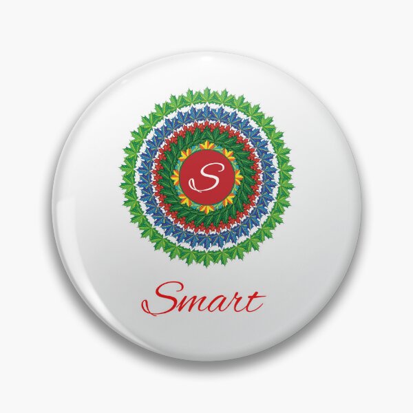 Artikelvorschau, Alphabet S with attribute smart leaf art Mandala circle design entworfen und verkauft von MubaraksArt.