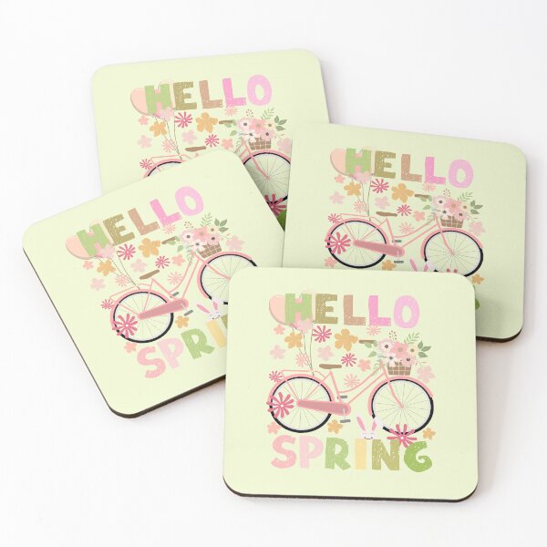 Item preview, Hello Spring Pink Bicycle designed and sold by my-green-gecko.