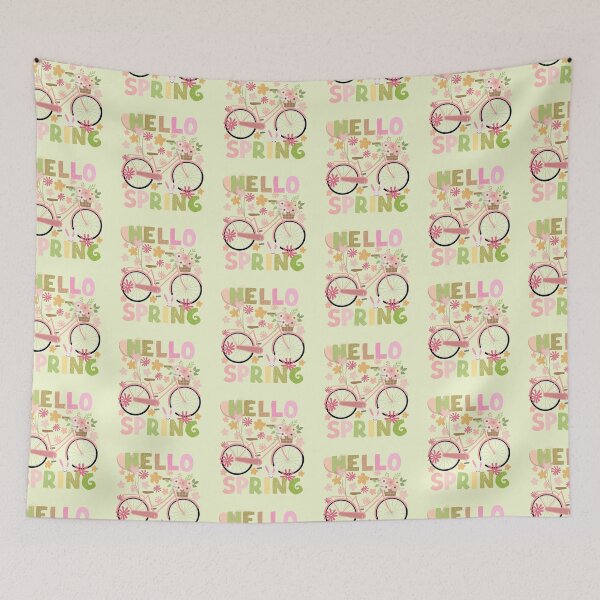 Item preview, Hello Spring Pink Bicycle designed and sold by my-green-gecko.