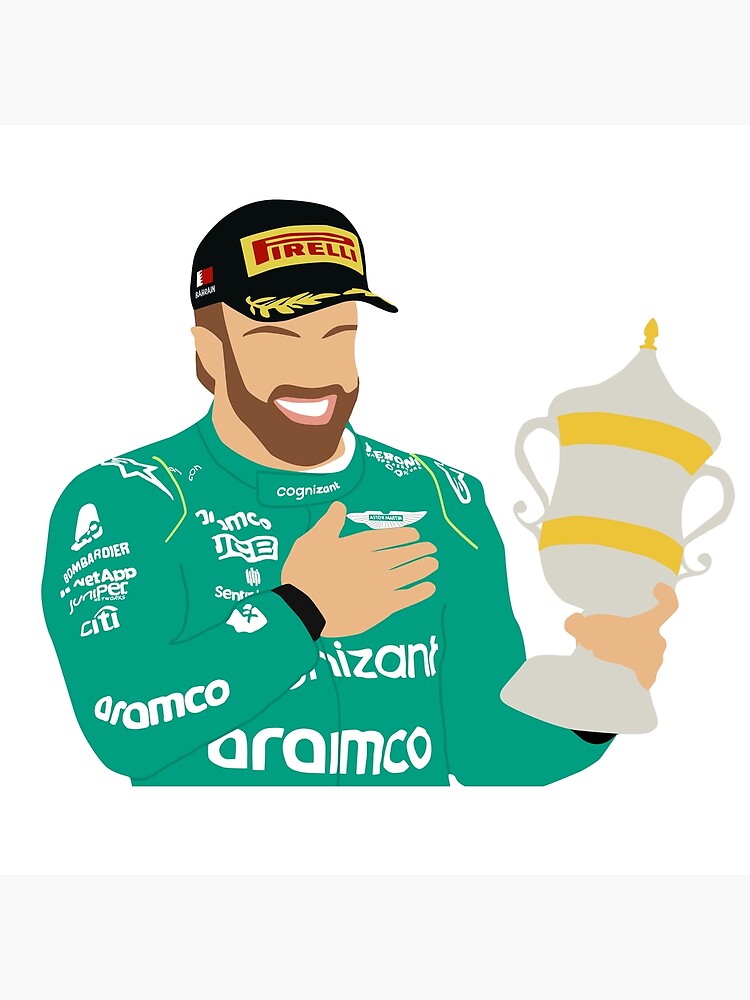 Póster Exclusivo del Podio de Fernando Alonso en Bahrain: Un Momento H –  ElTemploDelNano