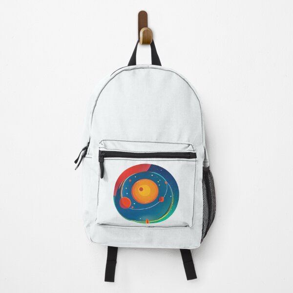 Item preview, Illustration of several planets in a colorful and starry sky, round format designed and sold by Flairh-Art.